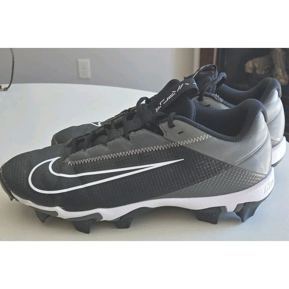 Nike Vapor Edge Shark 2 Mens Size 8 Black/White-Iron Grey Outdoor Football Cleat